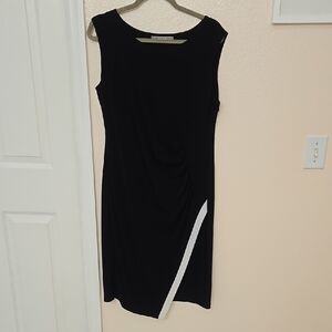 Marc New York Black and White Asymmetrical Sheath Dress